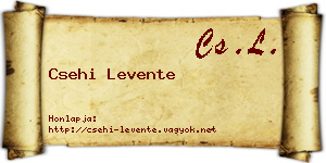 Csehi Levente névjegykártya