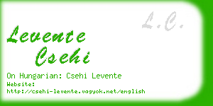 levente csehi business card